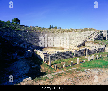 Teatro di antiche rovine di Dodoni Epiro Grecia Foto Stock