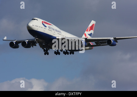 Ba British airways boeing 747 Foto Stock