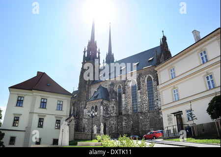 La Cattedrale di San Pietro e Paolo Brno (Petrov) , Repubblica Ceca Foto Stock