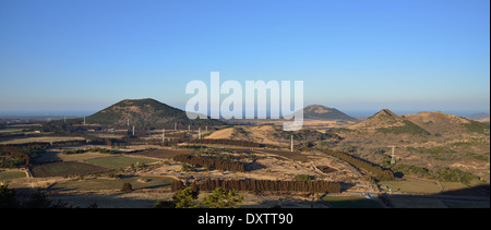 Vista da Baekyaki cono vulcanico di Jeju Island Foto Stock