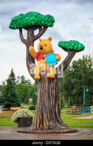 Statua di Winnie-the-Pooh; White River, Ontario, Canada Foto Stock