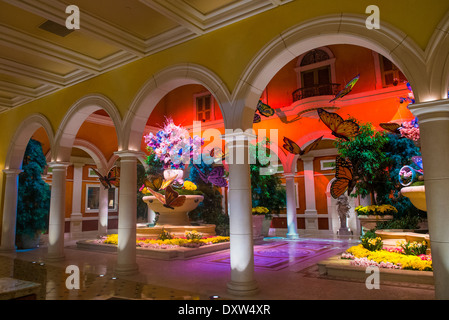 Stagione Primavera a Bellagio Hotel la Serra e il Giardino Botanico di Las Vegas. Foto Stock