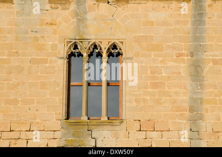 Finestra del castello di Valderrobres, Spagna Foto Stock