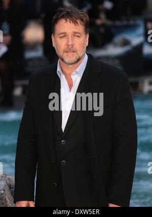 Londra, UK, 31 marzo 2014 Russell Crowe arriva in UK premiere di 'Noè' di Odeon Leicester Square Credit: MRP/Alamy Live News Foto Stock