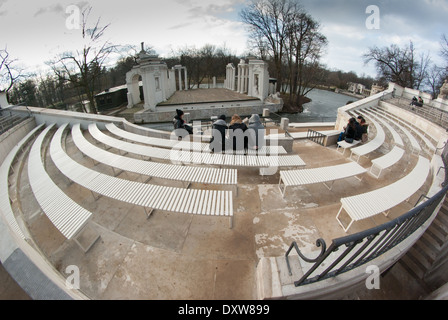 Teatr na Wyspie - Teatro dell'isola, Lazienki Royal Garden, Varsavia, Polonia Foto Stock