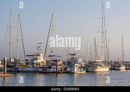 Port Aransas porto e villaggio di pescatori in Port Aransas, Texas. Foto Stock