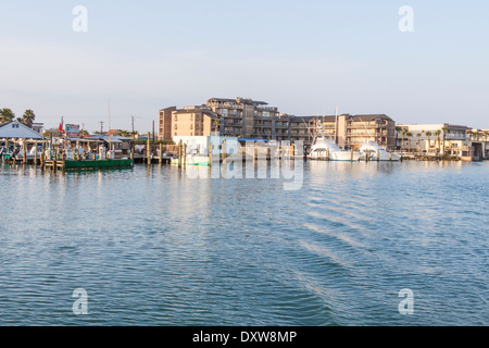 Port Aransas porto e villaggio di pescatori in Port Aransas, Texas. Foto Stock