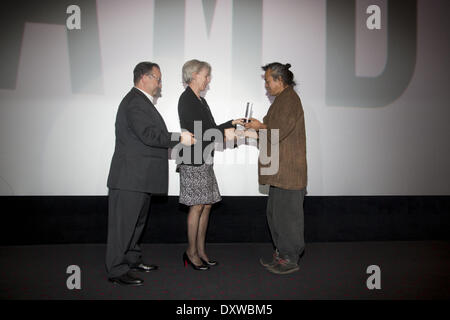 Albert Wiederspiel Barbara Kisseler Kim Ki-Duk getting Douglas Sirk Award al ventesimo filmfest film festival di Amburgo. Dove: Amburgo Germania Quando: 04 Ott 2012 Foto Stock