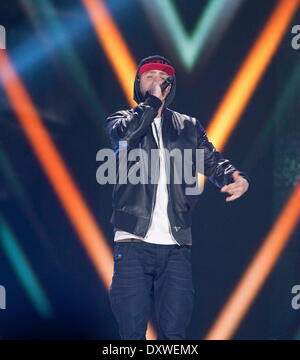 Winnipeg, Manitoba, Canada. 30 Mar, 2014. Classificato esegue al 2014 Juno Awards trasmesso tenuto presso il centro MTS. © Heinz Ruckemann/ZUMA filo/ZUMAPRESS.com/Alamy Live News Foto Stock