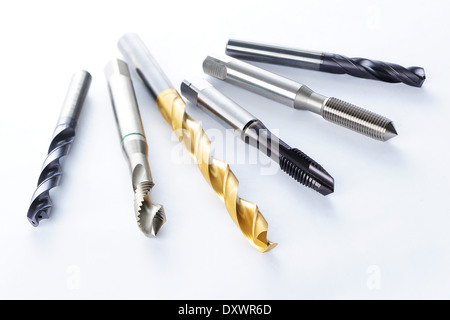 In carburo solido metallo utensili di taglio Foto Stock