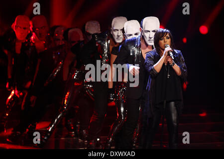 Melissa Heiduk alla finale del tedesco TV VOX mostra 'X fattore' alla MMC Studios. Dove: Colonia Germania Quando: 25 Nov 2012 Foto Stock