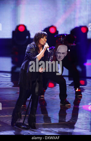 Melissa Heiduk alla finale del tedesco TV VOX mostra 'X fattore' alla MMC Studios. Dove: Colonia Germania Quando: 25 Nov 2012 Foto Stock