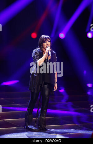 Melissa Heiduk alla finale del tedesco TV VOX mostra 'X fattore' alla MMC Studios. Dove: Colonia Germania Quando: 25 Nov 2012 Foto Stock