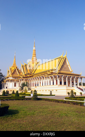 Il Trono Hall all'interno del Royal Palace complesso, Phnom Penh Cambogia Foto Stock