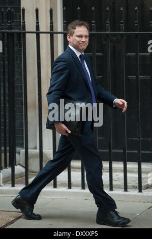 Londra, Regno Unito. Il 1 aprile 2014. Partito conservatore Presidente Grant Shapps arriva a 10 Downing Street martedì 1 aprile 2014. Credito: Heloise/Alamy Live News Foto Stock