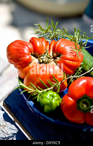 Di cuore di bue pomodori Foto Stock