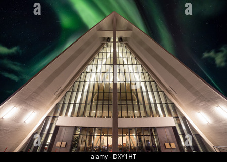 Il Tromsdalen chiesa (Tromsdalen Kirke), noto anche come la Cattedrale Artica troms Tromso Norvegia A1 Foto Stock