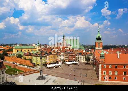 Varsavia città vecchia città sul giorno di estate Foto Stock