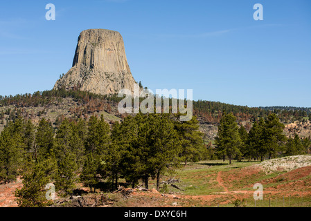 Devil's Tower monumento nazionale. Foto Stock