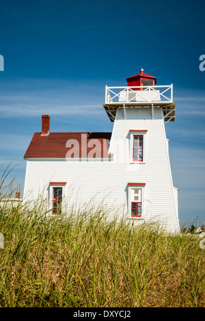 Faro sulla collina nel nord Rustico, Prince Edward Island, Canada Foto Stock