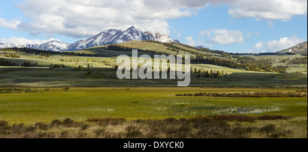 Picco elettrico nel sud Montana come visto dal Parco Nazionale di Yellowstone. Foto Stock