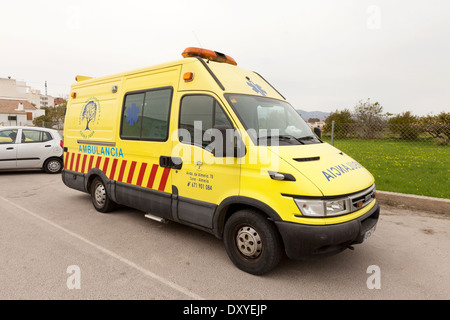 Spagna, ambulanza parte degli spagnoli servizio sanitario, Almeria, Andalusia, Spagna Europa Foto Stock