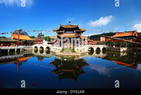Yuantong Kunming Tempio panorama, Kunming città capitale dello Yunnan, Cina Foto Stock