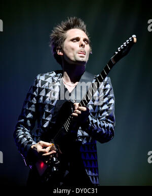 Muse performing live in concerto all'Hartwall Arena offre: Matthew Bellamy,Muse dove: Helsinki Finlandia quando: 10 Dic 2012 Foto Stock