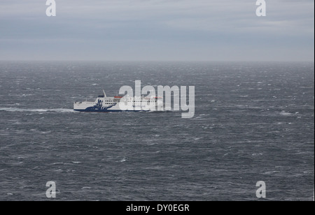 Traghetto northlink mv hamnavoe attraversando Pentland Firth a isole Orcadi Scozia marzo 2014 Foto Stock