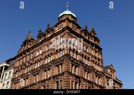 In arenaria rossa edificio Connal sulla giunzione del West George Street e Dundas Street nel centro della città di Glasgow, Scotland, Regno Unito Foto Stock