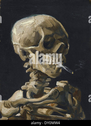 Vincent Van Gogh Cranio di uno scheletro con sigaretta accesa Foto Stock