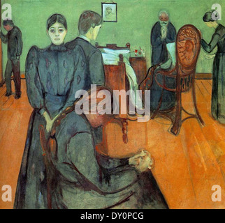 Edvard Munch morte nel Sickroom Foto Stock