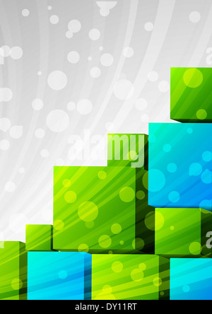Sfondo astratto con cubi Foto Stock