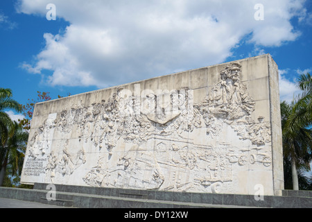 La parete decorativa al Che Guevara Memorial, Santa Clara, Cuba. Foto Stock