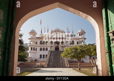 Tempio Galta, noto anche come il Tempio delle Scimmie, Jaipur, Rajasthan, India Foto Stock