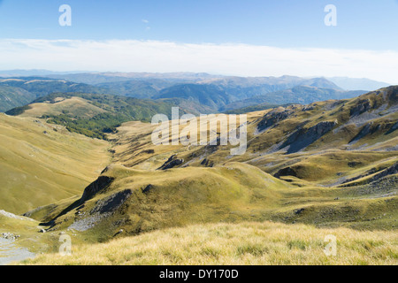 Korab montagne al confine tra l'Albania e la ex Repubblica iugoslava di Macedonia Foto Stock