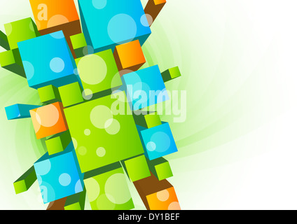 Abstract sfondo con 3d cubi Foto Stock