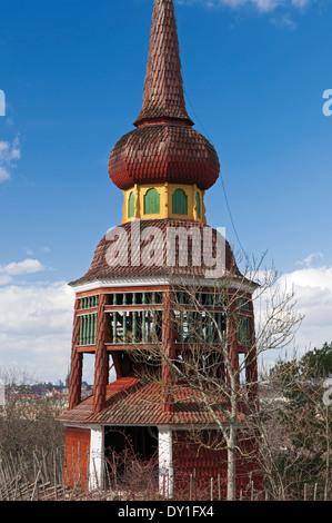 Hasjo Belfry e il museo all'aperto di Skansen Isola Djurgarden Stoccolma Svezia Foto Stock