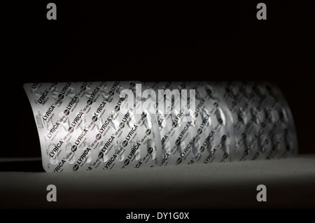 100 mg compresse pregabalin. Foto Stock