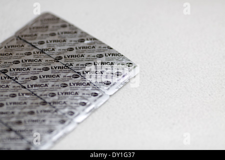 25 mg compresse pregabalin. Foto Stock