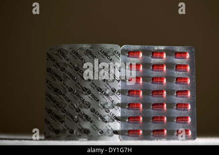 100 mg compresse pregabalin. Foto Stock