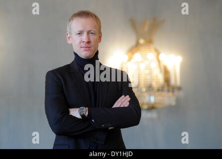 Monaco di Baviera, Germania. 03 apr 2014. Futuro direttore della Baviera Balett, Igor Selenski, dopo una conferenza stampa a Monaco di Baviera, Germania, 03 aprile 2014. Zelensky assumerà la sua nuova posizione su 01 Settembre 2016. Foto: TOBIAS HASE/DPA/Alamy Live News Foto Stock