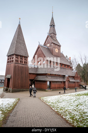 I Protestanti Gustav Adolf doga Chiesa, Hahnenklee, regione Harz, Germania, Europa Foto Stock