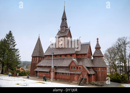 I Protestanti Gustav Adolf doga Chiesa, Hahnenklee, regione Harz, Germania, Europa Foto Stock