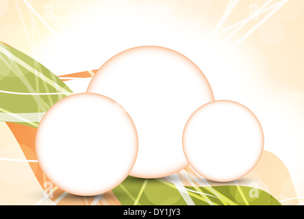 Abstract sfondo ondulato con cerchi Foto Stock