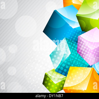 Sfondo astratto con cubi colorati Foto Stock