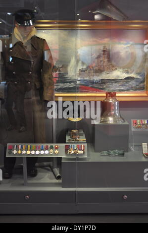 Portsmouth, Regno Unito. 3 Aprile, 2014. Lancio ufficiale del Museo Nazionale della Royal Navy, Historic Dockyard, Portsmouth, Hampshire, Regno Unito. 03 aprile 2014. Credito: Flashspix/Alamy Live News Foto Stock