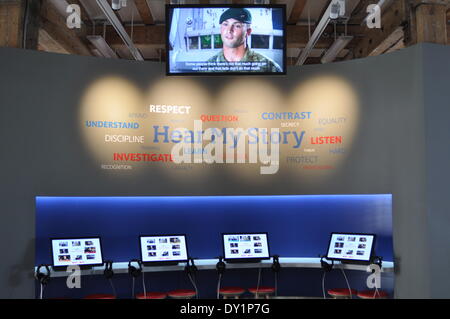 Portsmouth, Regno Unito. 3 Aprile, 2014. Lancio ufficiale del Museo Nazionale della Royal Navy, Historic Dockyard, Portsmouth, Hampshire, Regno Unito. 03 aprile 2014. Credito: Flashspix/Alamy Live News Foto Stock