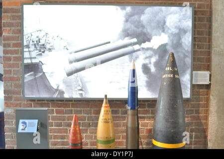 Portsmouth, Regno Unito. 3 Aprile, 2014. Lancio ufficiale del Museo Nazionale della Royal Navy, Historic Dockyard, Portsmouth, Hampshire, Regno Unito. 03 aprile 2014. Credito: Flashspix/Alamy Live News Foto Stock