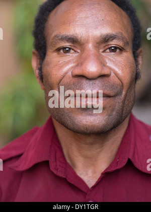 Uomo locale, Port Moresby, Papua Nuova Guinea Foto Stock